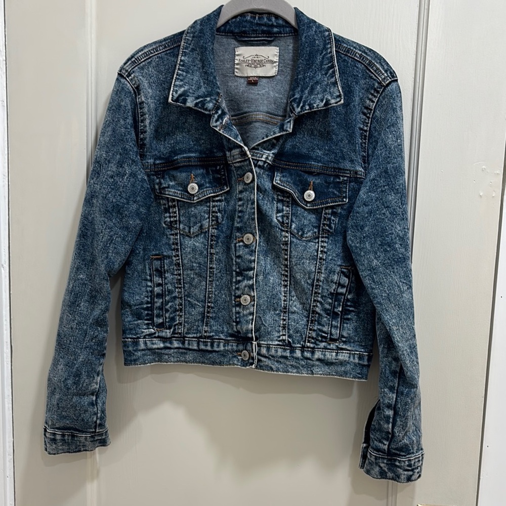 Women's Cropped Denim Blue Jacket